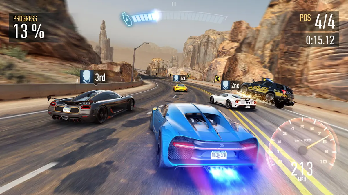 Policejní honička ve hře Need for Speed No Limits